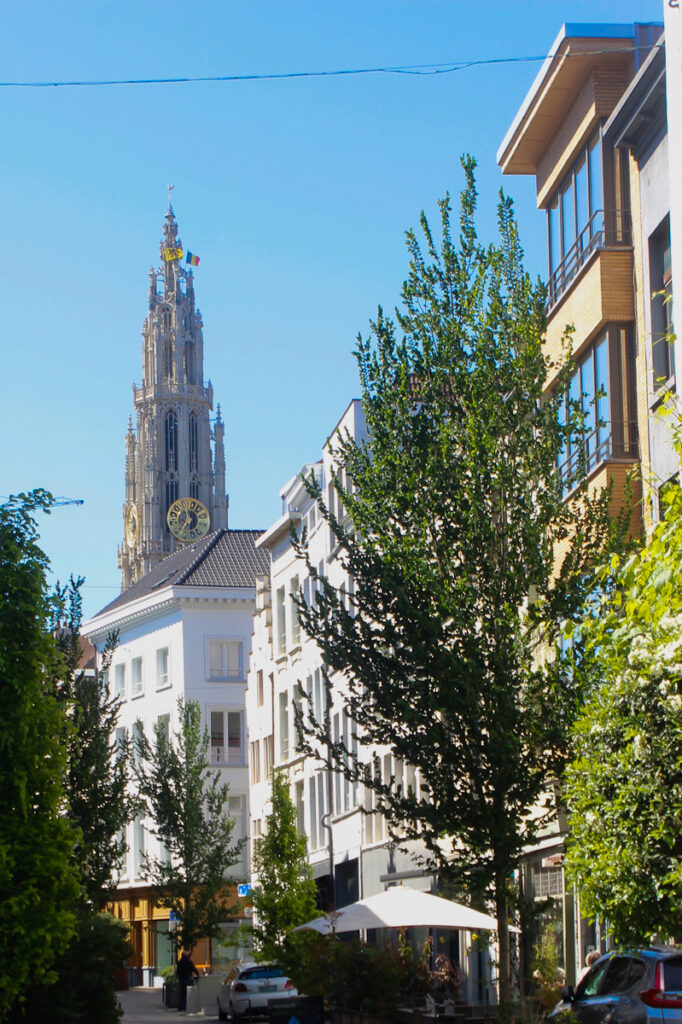 Blick auf das UNESCO Weltkulturerbe in Antwerpen